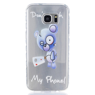 

Blue bear Pattern Soft Thin TPU Rubber Silicone Gel Case Cover for SAMSUNG GALAXY S7 Edge