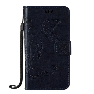 

Dark blue Embossed PU Leather Wallet Case Classic Flip Cover with Stand Function and Credit Card Slot for SAMSUNG Z2