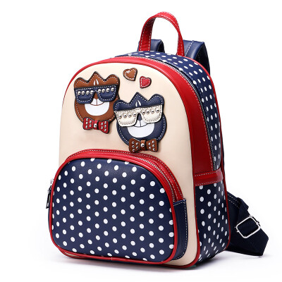 

Masha Randi Shoulder Bag Women's Trends Women's Bags College Style Fashion Cartoon Ladies Backpack Student Bag S068 Blue