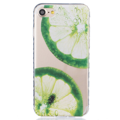 

Лимон Pattern Мягкий тонкий ТПУ Резиновая крышка случая силикона геля для IPHONE 7