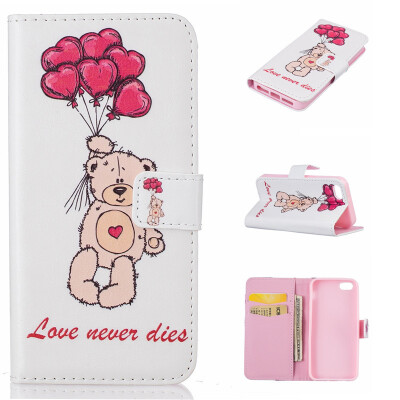 

Balloon and bear Design PU Leather Flip Cover Wallet Card Holder Case for IPHONE 5/5S/5SE