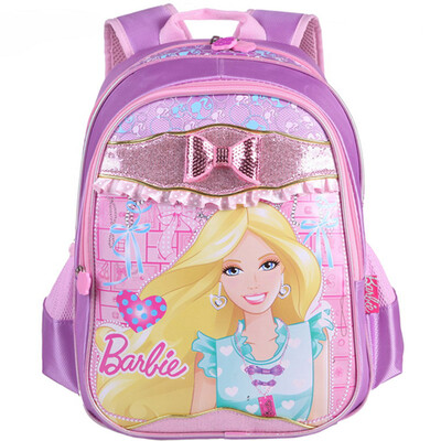 

Barbie children&39s bag cartoon female kindergarten first grade backpack primary school student bag BB8057B purple