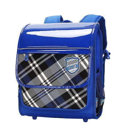 

Jingdong Supermarket] Cara sheep (Carany) British school children's school bag primary school students to reduce the burden of male and female students Japanese and Korean wind shoulder bag CX2647 treasure blue