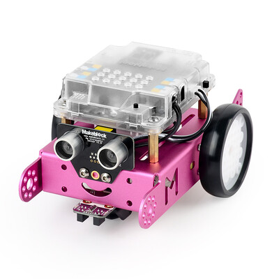 

Makeblock new mBot учебный набор роботов программируемый интеллектуальный робот беспроводной пульт дистанционного управления детская головоломка сборка игрушка 2.4G версия розовая