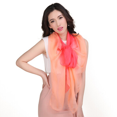 

Shanghai Stories STORY Of SHANGHAI red gradient silk scarves women silk scarlet scarves