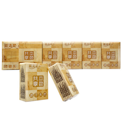 

Shunqing soft handkerchief paper to share the true color of 4 layers 8 mini-type facial tissue * 12 packets