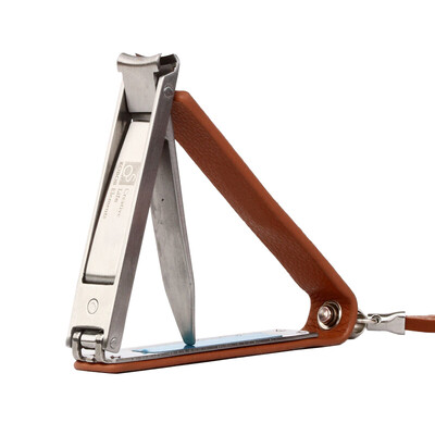 

KOBOS (KOBOS) KB-6000 плоскогубцы для стрижки ногтей ультратонкие складные ногти срезают кусачки для ногтей с кожаным коричневым