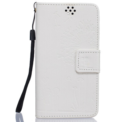 

White Lovers and Dandelion Style Embossing Classic Flip Cover with Stand Function and Credit Card Slot for SONY Xperia XA