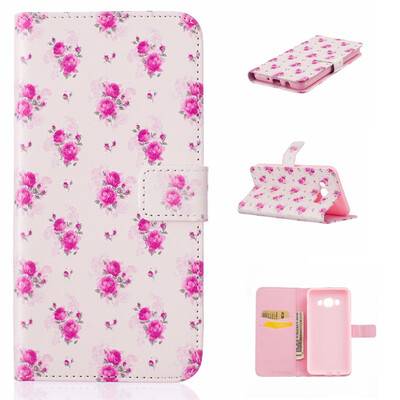 

Little Rose Design PU Leather Flip Cover Wallet Card Holder Case for SAMSUNG Galaxy J5 2016J510