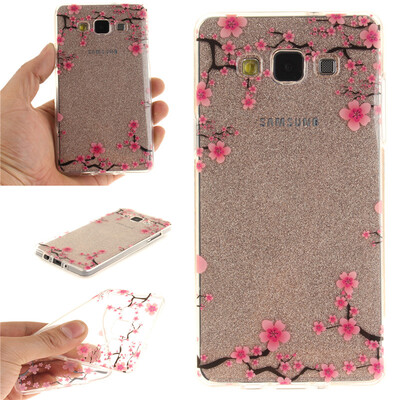 

Up&down plum blossom Pattern Soft Thin TPU Rubber Silicone Gel Case Cover for SAMSUNG GALAXY A3