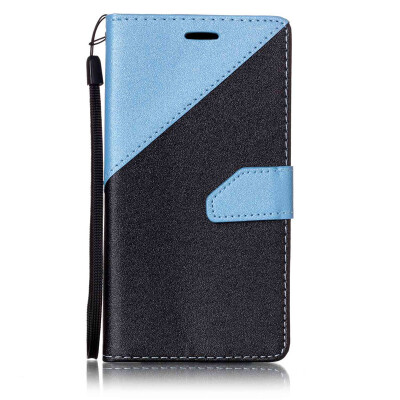 

Black + blue Design PU Leather Wallet Case Classic Flip Cover with Stand Function and Credit Card Slot for HUAWEI Y5 II