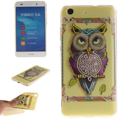 

Owl Pattern Soft Thin TPU Rubber Silicone Gel Case Cover for HUAWEI Honor 5AY6 II