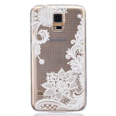 

Lace flowers Pattern Soft Thin TPU Rubber Silicone Gel Case Cover for SAMSUNG GALAXY S5