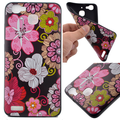 

Color flowers Pattern Soft Thin TPU Rubber Silicone Gel Case Cover for Huawei Enjoy 5SGR3