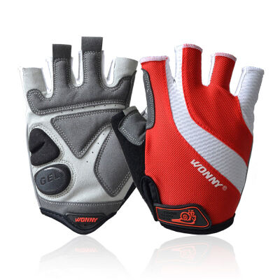 

Snail WONNY ZX-002 Bicycle Riding Gloves Half Knows Men & Women Sports Gloves Red