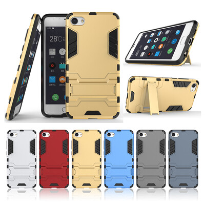 

Золотой Slim Robot Armor Kickstand Ударопрочный жесткий корпус из прочной резины для MEIZU U10
