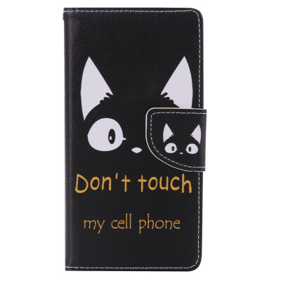 

Cat Ears Design PU Leather Flip Cover Wallet Card Holder Case for SONY M5