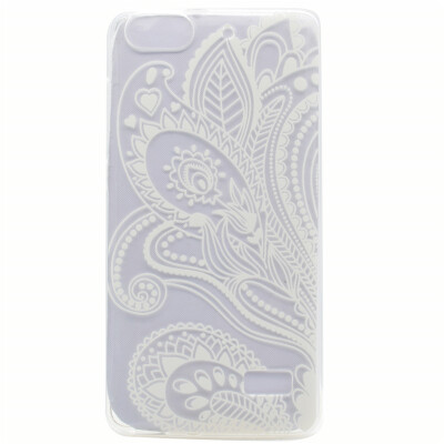 

Half flower Pattern Soft Thin TPU Rubber Silicone Gel Case Cover for Huawei Honor 4C/G Play Mini