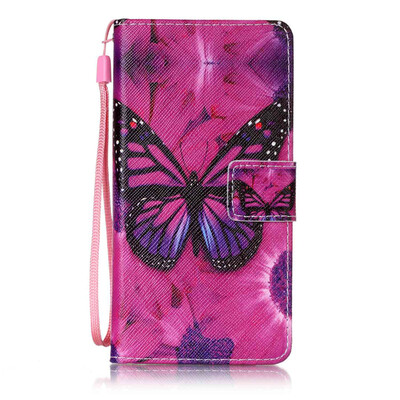 

Black Butterfly дизайн PU кожа флип крышку крышки кошелька карты чехол для Huawei P9