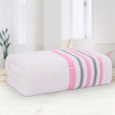 

Xin brand towel home textiles cotton crepe striped satin file elegant soft water bath towel pink 70 140cm