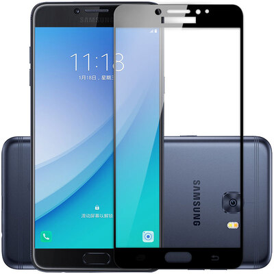 

KOOLIFE Samsung C7PRO полноэкранное покрытие стальной пленки полноэкранная стеклянная пленка полное покрытие защитной пленки для мобильного телефона для Samsung c7 pro-black