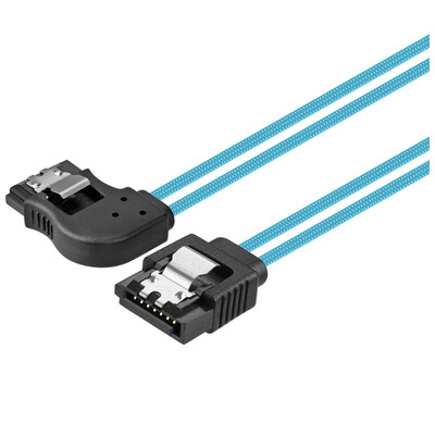 

CE-LINK 2633 SATA3 generation hard disk data cable double elbow high-speed dual-channel hard drive serial cable support SSD solid-state hard drive on the left bend red