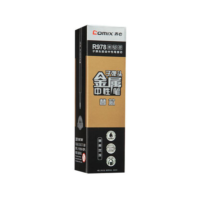 

COMIX R978 Bullet metal metal pen refill 05mm black 20 loaded