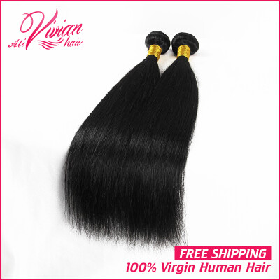 

Straight Peruvian Virgin Hair Straight Weave Peruvian Hair 2 Bundle Straight Hair Human Hair Ext,nsions 7A Unprocessed Virgin Hair