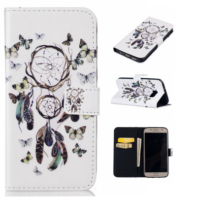 

Butterfly chimes Design PU Leather Flip Cover Wallet Card Holder Case for SAMSUNG Galaxy S7