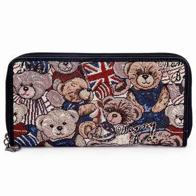 

Danny Bear (DANNY BEAR) flag bear series ladies long paragraph holding a package pull wallet DBWB162005-175 camouflage red with black