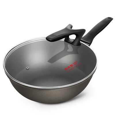 

【Jingdong Supermarket】 Cooking large pot wok 32cm non-stick pan cooking pot can be set pot less oil smoke gas gas induction cooker general pot gift wood shovel