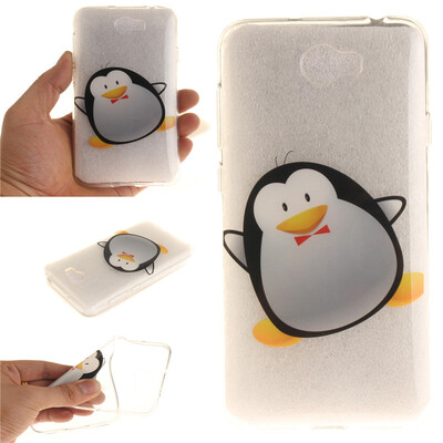 

Cartoon penguin Pattern Soft Thin TPU Rubber Silicone Gel Case Cover for Huawei Y5 II