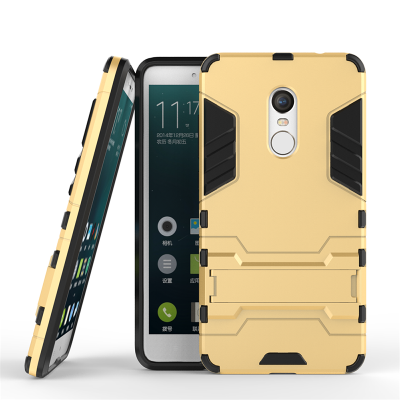 

Gold Slim Robot Armor Kickstand Shockproof Hard Rugged Rubber Back Case For XIAOMI RedMi Note4