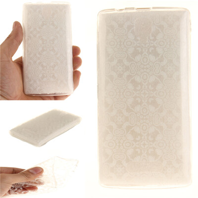 

Half white flowers Pattern Soft Thin TPU Rubber Silicone Gel Case Cover for Lenovo A2010