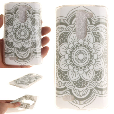 

White flowers Pattern Soft Thin TPU Rubber Silicone Gel Case Cover for LG D337