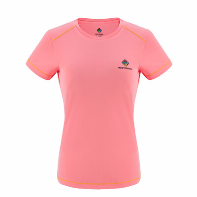 

8264 outdoor couples sportswear round neck short sleeve sweat breathable printing men&women quick-drying T-shirt K7S109584 pink L