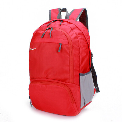 

NNC 0703012 men and women common daily shoulder bag light travel backpack skin bag folding compression portable red