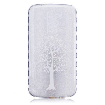 

White tree Pattern Soft Thin TPU Rubber Silicone Gel Case Cover for LG K10