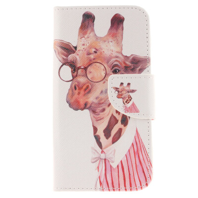 

Giraffe Design PU Leather Flip Cover Wallet Card Holder Case for MOTO G3