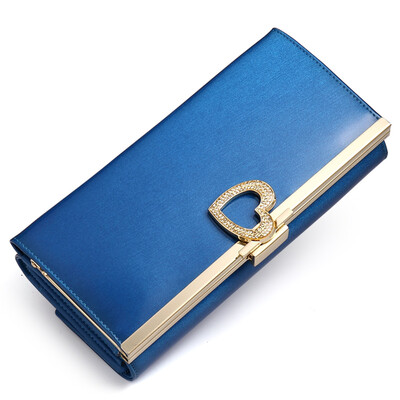 

AIM lady wallet wallet wallet wallet female long buckle Korean zipper wallet holding bag N041 blue