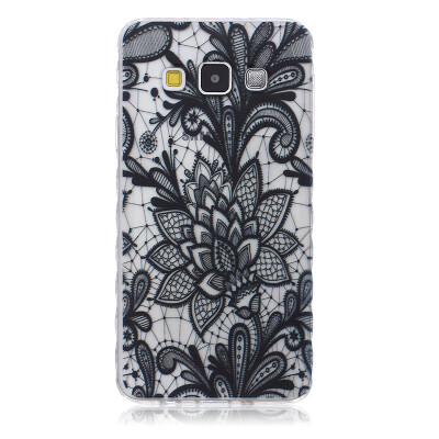 

Black Rose Pattern Soft Thin TPU Rubber Silicone Gel Case Cover for SAMSUNG GALAXY A3