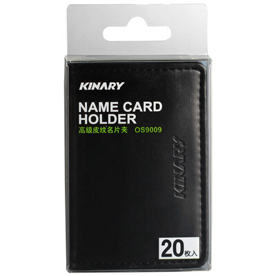 

KING LEADER KINARY OS9009 Premium Leather Business Card Holder Card Case Black