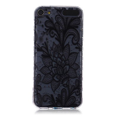 

Black Rose Pattern Soft Thin TPU Rubber Silicone Gel Case Cover for iPod Touch 56