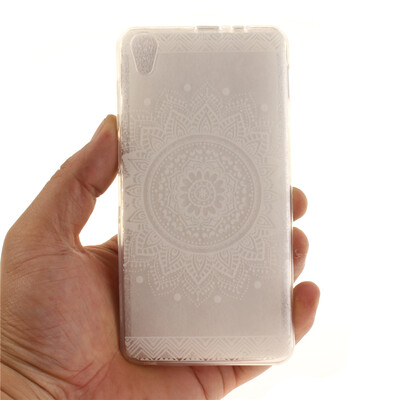

White mandala Pattern Soft Thin TPU Rubber Silicone Gel Case Cover for Lenovo S850