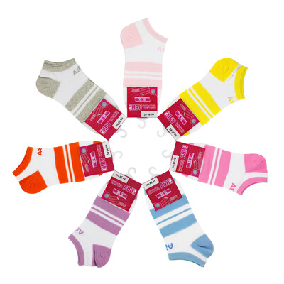 

Jingdong Supermarket NBA socks ladies fashion tide women shallow mouth socks candy color colorful stripes week invisible comb cotton sports female socks 7 double