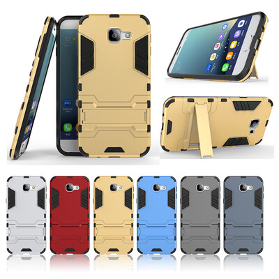 

Gold Slim Robot Armor Kickstand Shockproof Hard Rugged Rubber Back Case For SAMSUNG Galaxy A8 2016A810