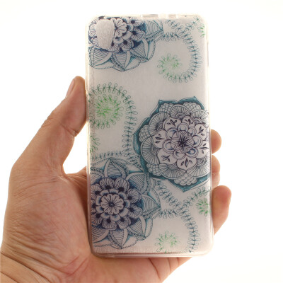 

Blue&green dream flower Pattern Soft Thin TPU Rubber Silicone Gel Case Cover for Lenovo S850