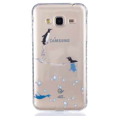 

Small dolphins Pattern Soft Thin TPU Rubber Silicone Gel Case Cover for SAMSUNG Galaxy J3J3 2016 J320