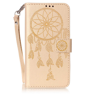 

Golden Wind Chime Design PU Leather Flip Cover Wallet Card Holder Case for HUAWEI Y5II