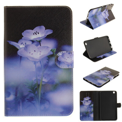 

Blue flower Style Embossing Classic Flip Cover with Stand Function and Credit Card Slot for SAMSUNG GALAXY Tab 3 8.0 T310